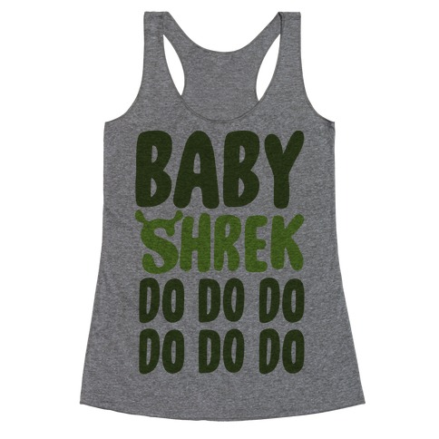 Baby Shrek Do Do Do Baby Shark Parody Racerback Tank Top