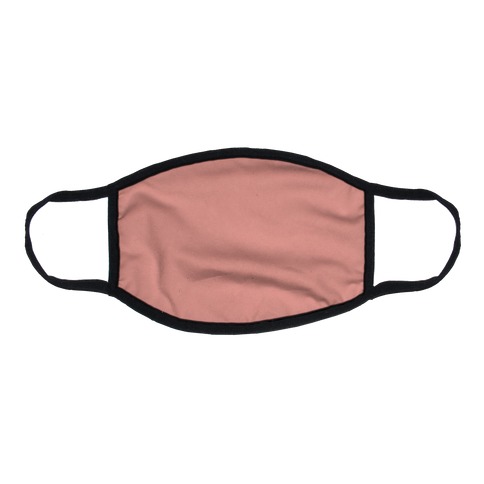 Coral Pink Flat Face Mask