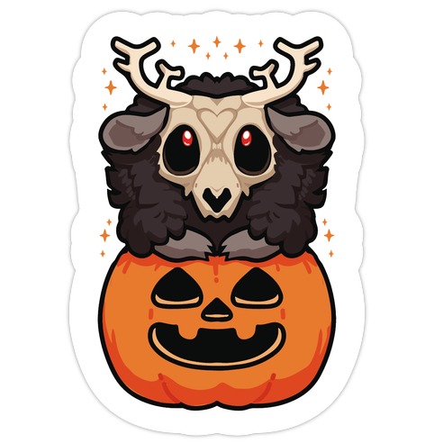 Cute Halloween Wendigo Die Cut Sticker