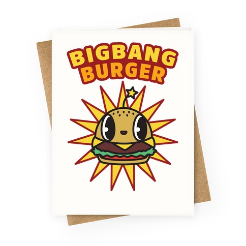 Big Bang Burger Greeting Card