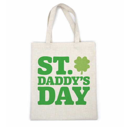 St. Daddy's Day White Print Casual Tote