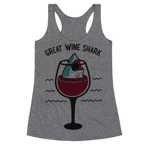 Great Wine Shark Racerback Tank Top