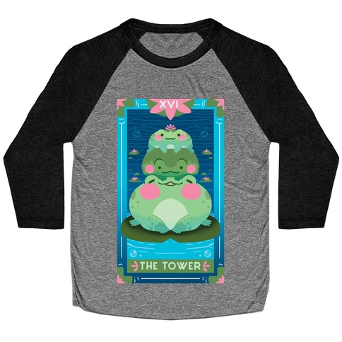 The Tower of Frogs Baseball Tee