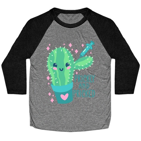 Prickly And Pricked Cactus Baseball Tee