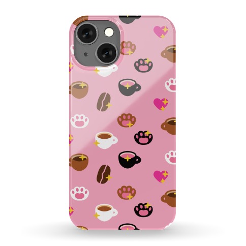 Kitty Coffee Beans Pattern Phone Case