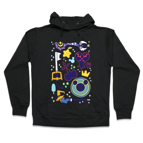 Kingdom Hearts pattern Hooded Sweatshirt
