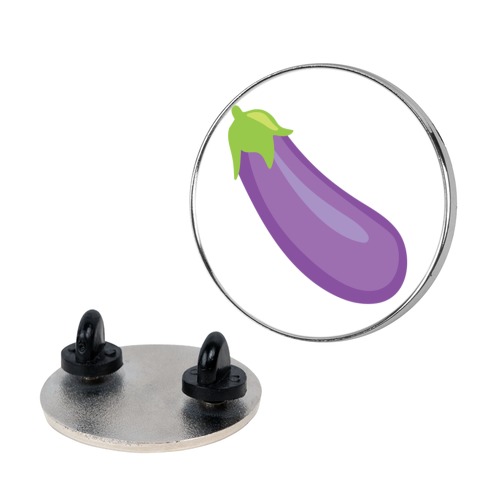 Eggplant/Peach Pair (Eggplant) Pin