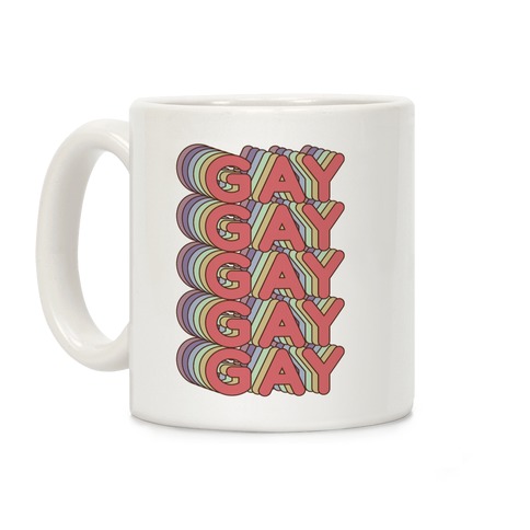 Gay Retro Rainbow Coffee Mug