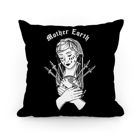 Mother Earth (black) Pillow
