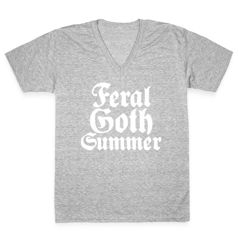 Feral Goth Summer V-Neck Tee Shirt