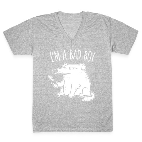 I'm A Bad Boy V-Neck Tee Shirt