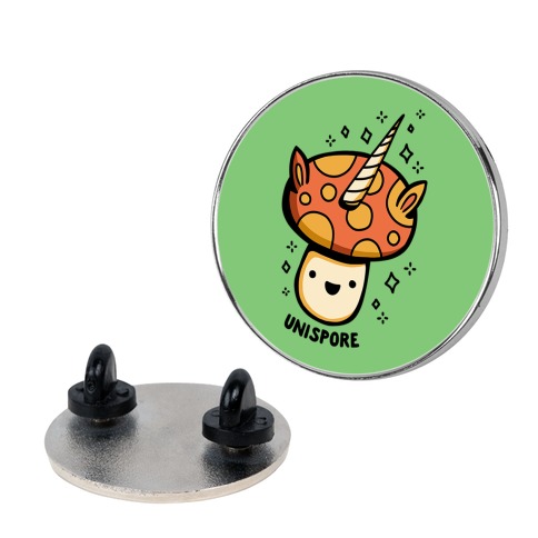 Unispore Unicorn Mushroom Pin