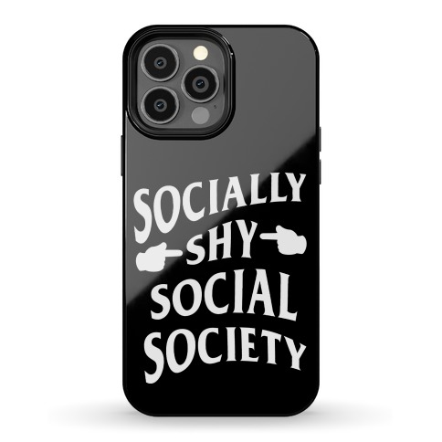 Socially Shy Social Society (black) Phone Case