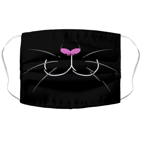 Black Cat Mouth Accordion Face Mask