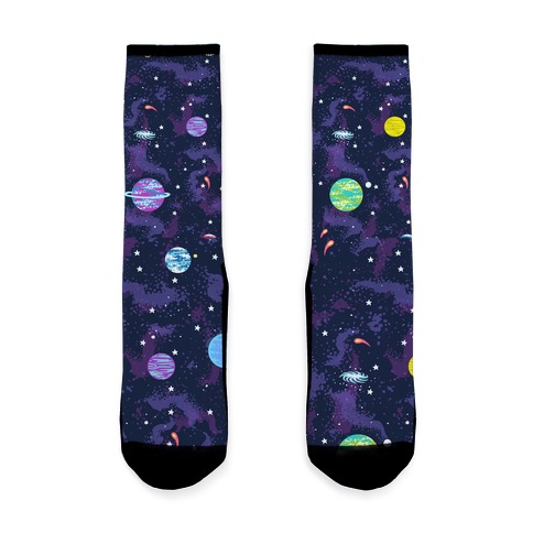 90s Cosmic Planet Sock