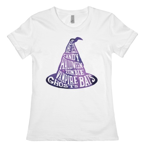 Halloween Witch's Hat Womens T-Shirt