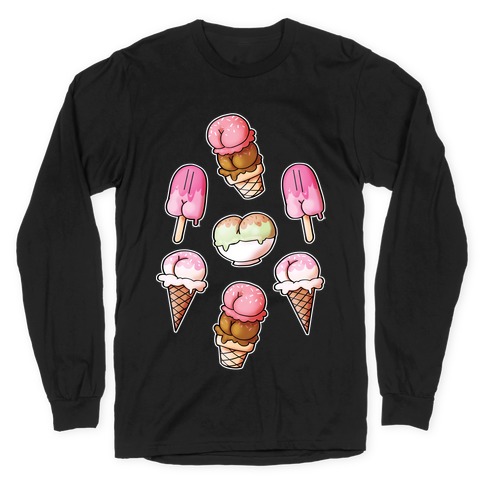 Ice Cream Butts Long Sleeve T-Shirt