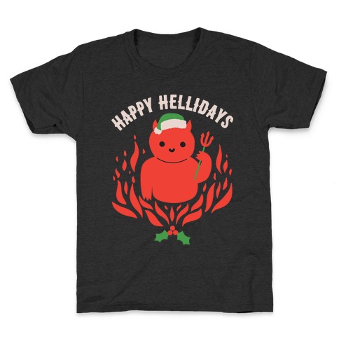 Happy Hellidays Christmas Devil Kids T-Shirt