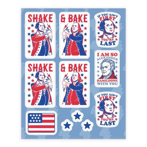 Download Shake Bake Patriotic Stickers Sticker And Decal Sheets Lookhuman