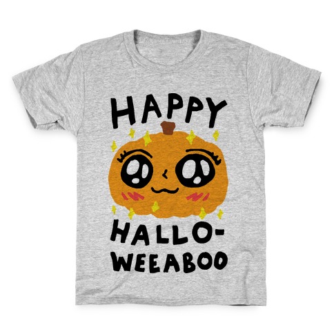 Happy Hallo-Weeaboo Pumpkin Kids T-Shirt