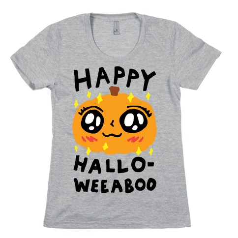 Happy Hallo-Weeaboo Pumpkin Womens T-Shirt