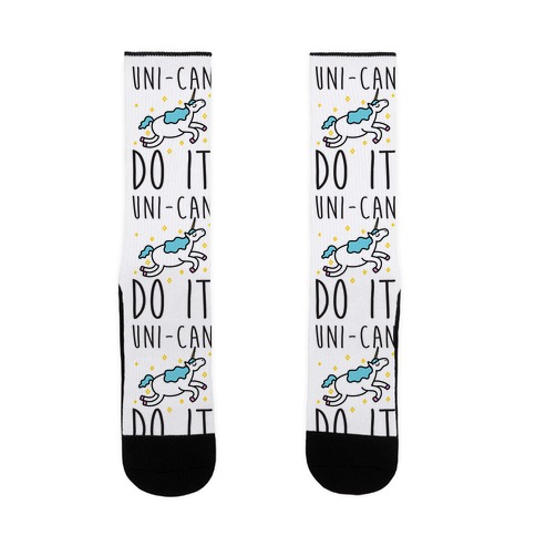 Uni-can Do It Unicorn Sock