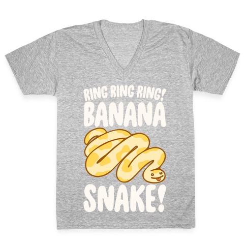 Ring Ring Ring Banana Snake V-Neck Tee Shirt