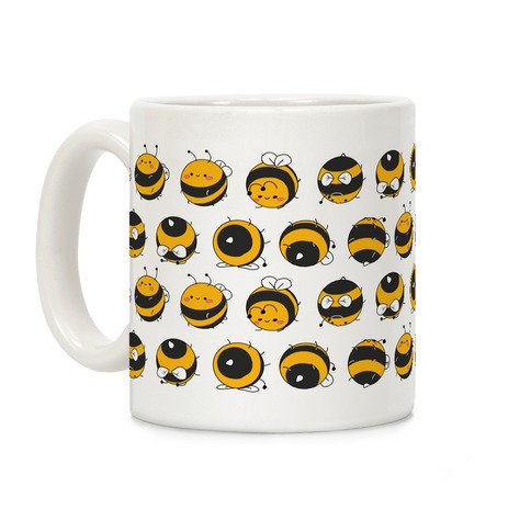 Rolling Bee Pattern Coffee Mug