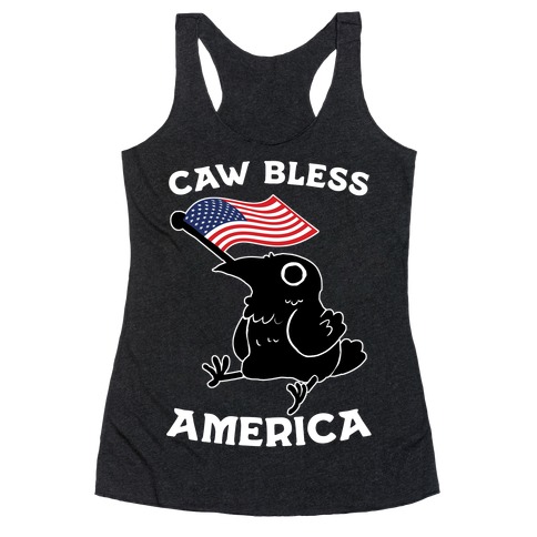 Caw Bless America Racerback Tank Top