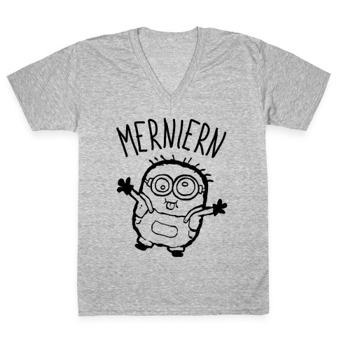 Merniern Derpy Minion V-Neck Tee Shirt