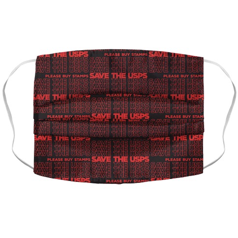 Save The USPS Thank You Bag Style Accordion Face Mask