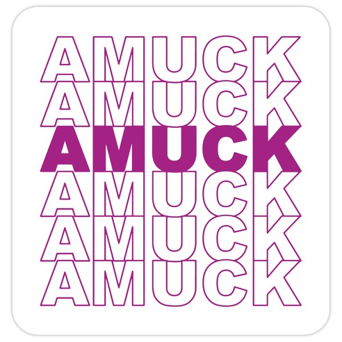 Amuck Amuck Amuck Thank You Hocus Pocus Parody Die Cut Sticker
