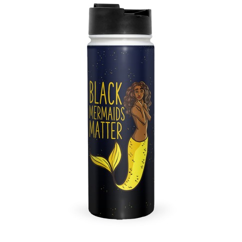Black Mermaids Matter Travel Mug