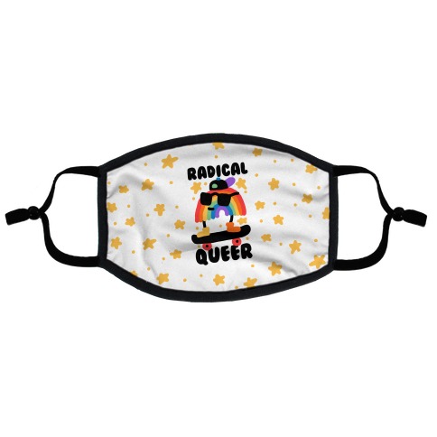 Radical Queer Rainbow Flat Face Mask