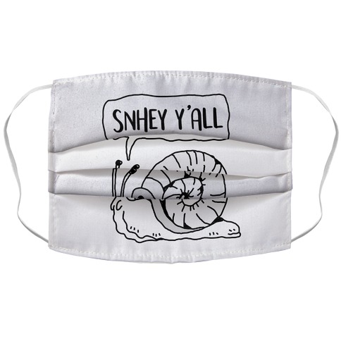 "SnHey Y'all" Snail Accordion Face Mask