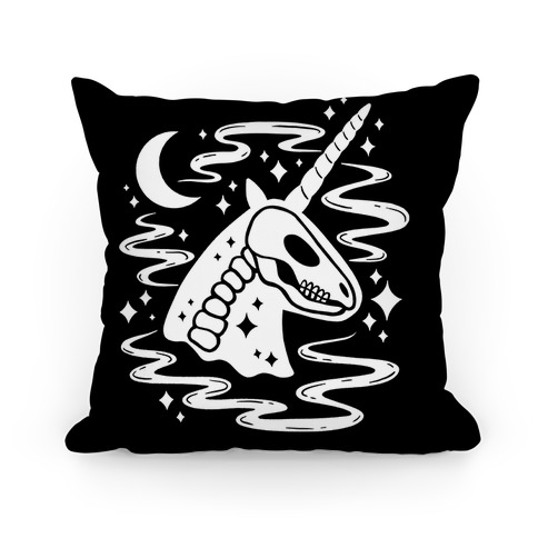Spooky Ghost Unicorn Pillow