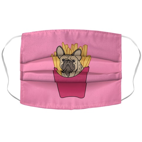 French Fry French Bulldog Accordion Face Mask