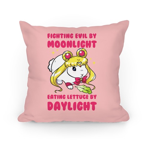 Fighting Evil By Moonlight Eating Lettuce By Daylight Pillow