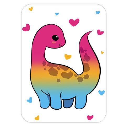 Pansexual-Dino Die Cut Sticker