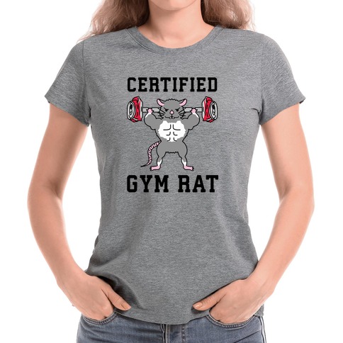 Certified Gym Rat Greeting Cards | LookHUMAN