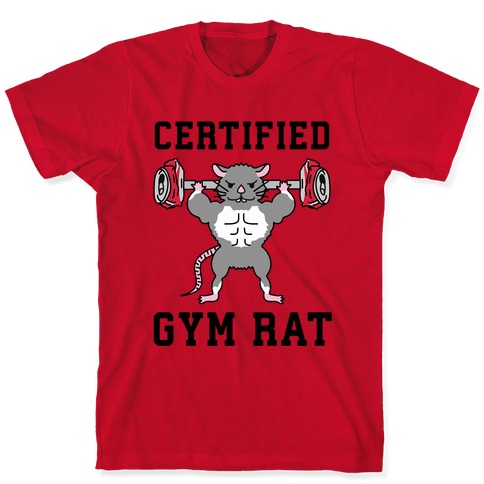 Certified Gym Rat Greeting Cards | LookHUMAN