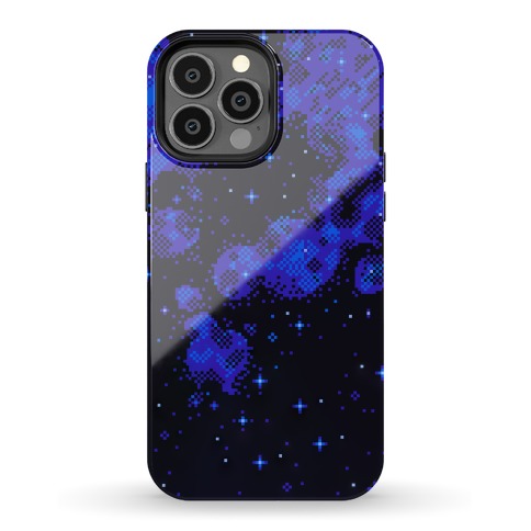 Pixelated Blue Nebula Phone Case