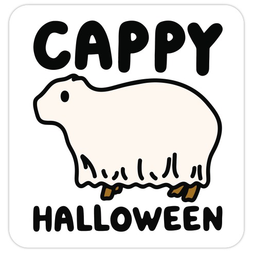 Cappy Halloween Capybara Parody Die Cut Sticker