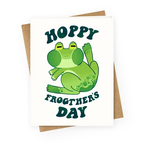 Hoppy Frogther's Day Greeting Card