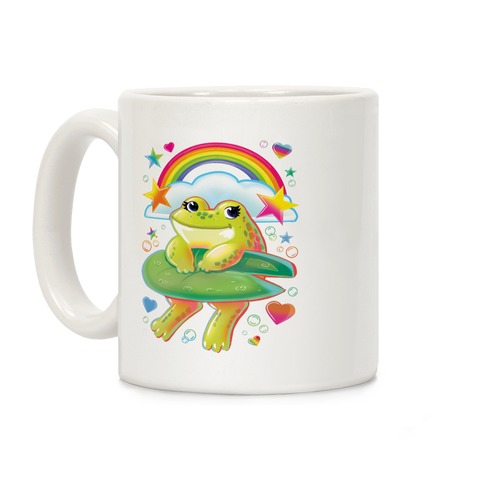 90's Rainbow Frog Coffee Mug