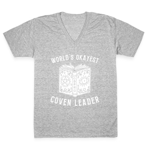 World's Okayest Coven Leader V-Neck Tee Shirt
