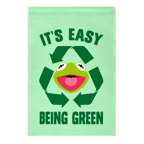 It's Easy Being Green Recycling Kermit Garden Flag