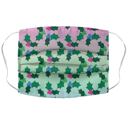 Holly Poly Pattern Accordion Face Mask