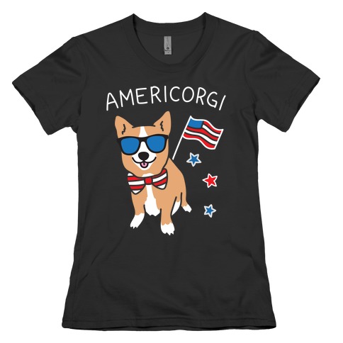 AmeriCorgi Patriotic Corgi Womens T-Shirt