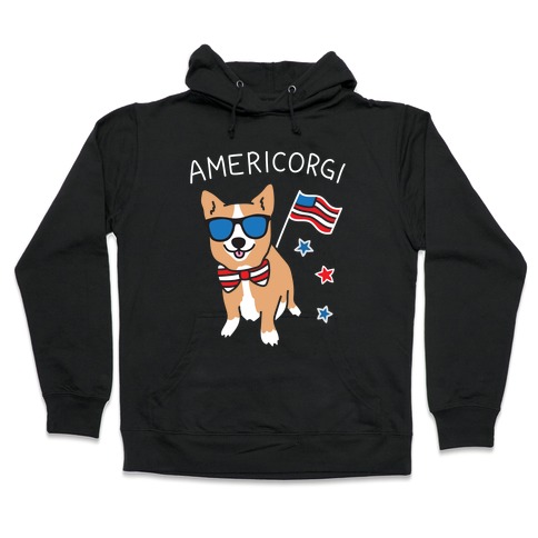 AmeriCorgi Patriotic Corgi Hooded Sweatshirt